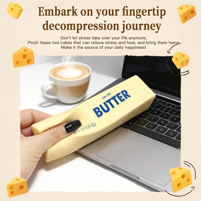 Ultra Soft Slow Rising Butter Stick Squishy Toy Sticky Realistic Stress Relief Decompression Fidget for Students Adults Gift