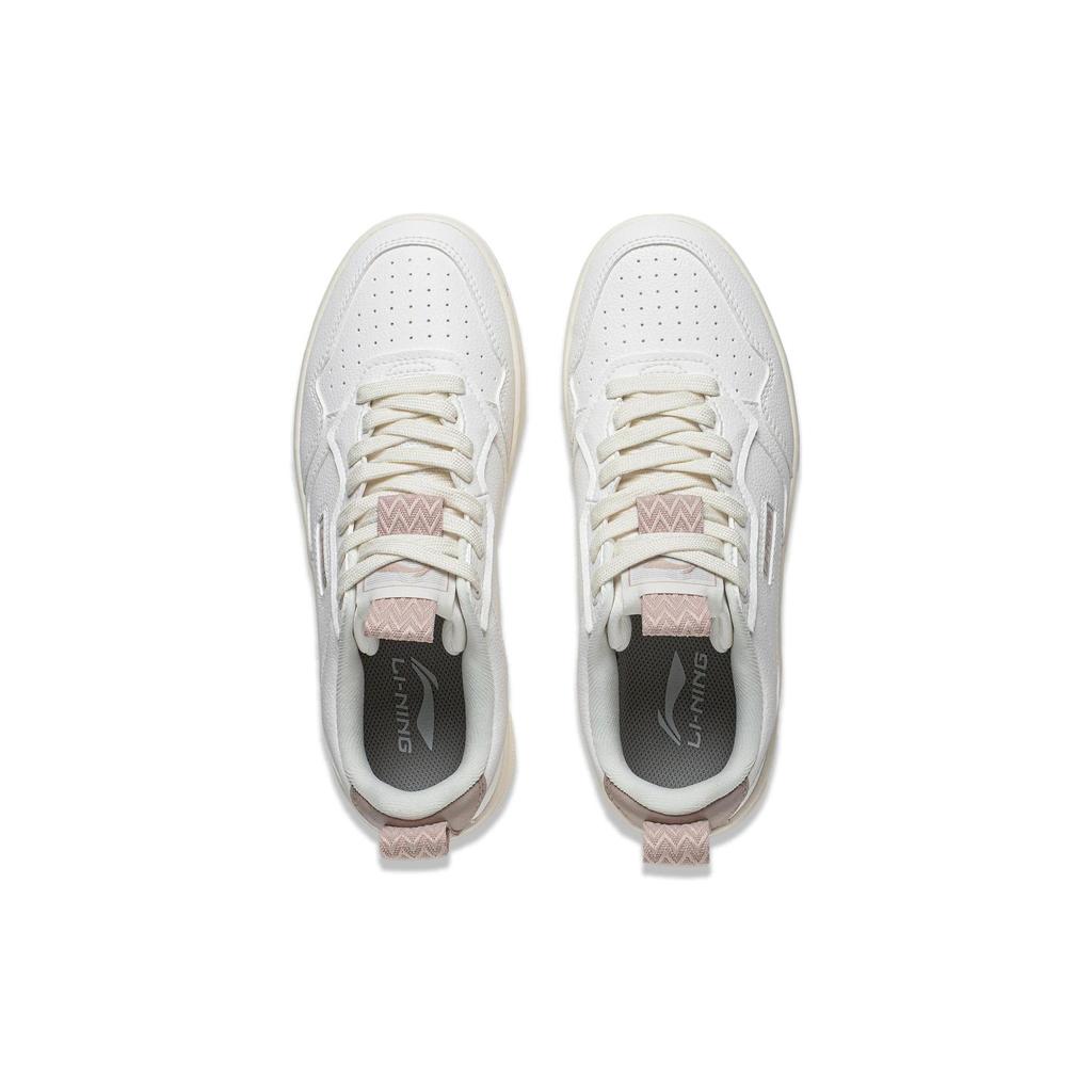 Li Ning Star Candy Slip Resistant, Abrasion Resistant, Lightweight, Breathable Low top Skateboard Shoes Women's White AGCT472-2