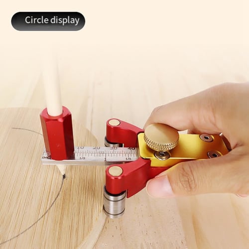 TAMOSH Woodworking Marking Ruler, Straight Arc Marking Ruler, Aluminum Alloy Precision Parallel Marking Gauge, Easy to Use Measuring Tool