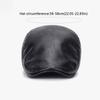 Casual PU Leather Beret Hat Adjustable Strap Hip Hop Panama Hat Vintage Newsboy Cap For Men Women