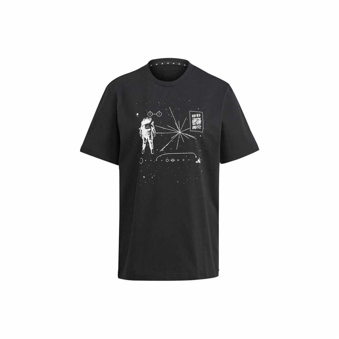 adidas Printed Athletic Casual Crew Neck Short Sleeve T-Shirt Men’s Black L