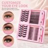 Natural curl Individual Segment Lashes Dense Volume DIY Eye Lashes False eyelash set  Daily Makeup