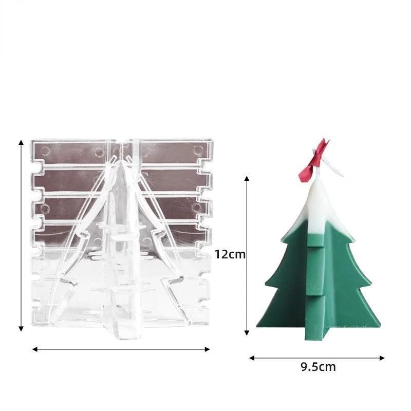1 Pcs Christmas Tree Shape Candle Mold Handmade Candle Diy Mould Christmas Candle Mould Cross Shape Plastic Mould Big (12X9.5cm)