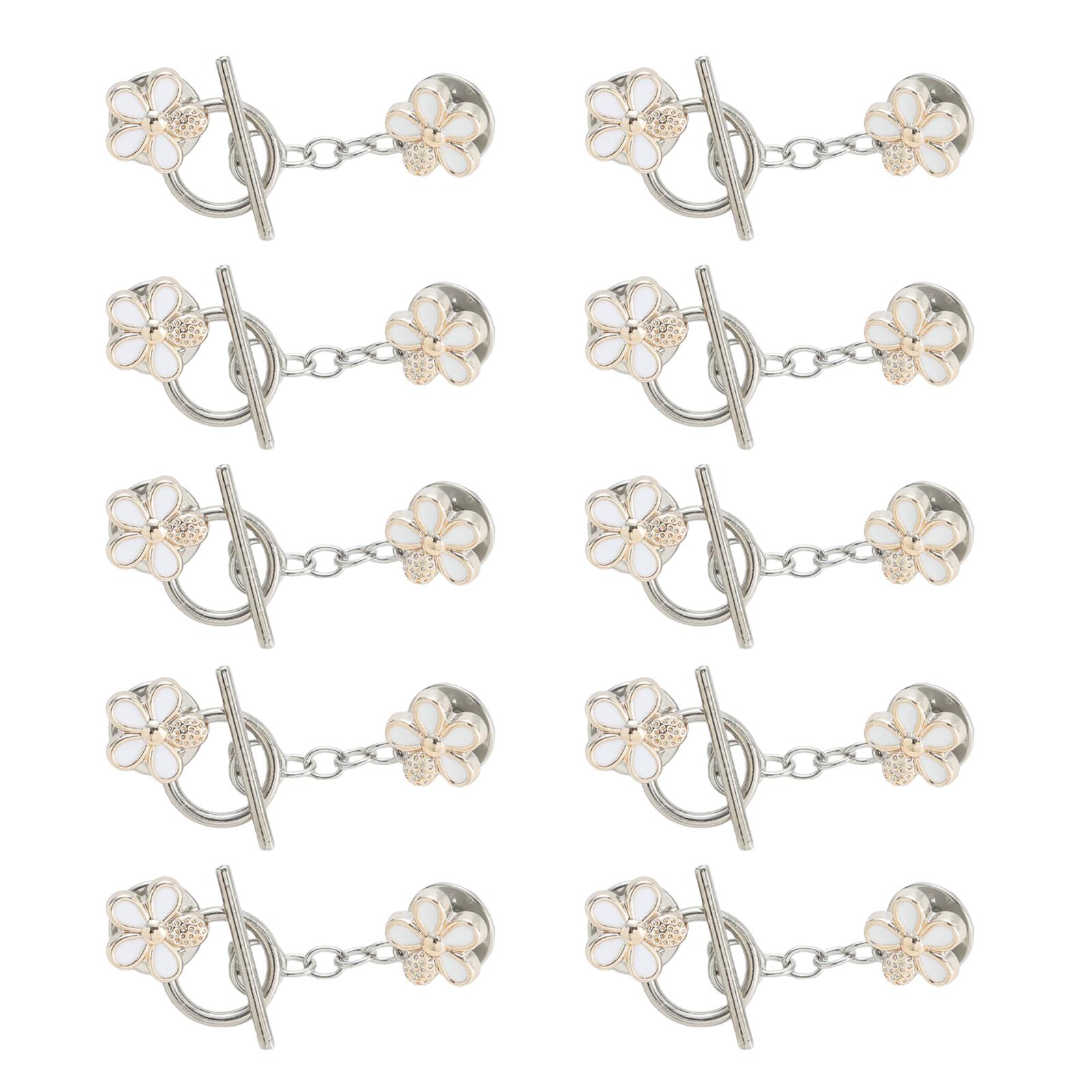 

10 штук Металлические зажимы для воротника кардигана Пуговицы Пуговица-брошь для свитера Шаль-кардиган Зажимы Пуговицы для женщин C