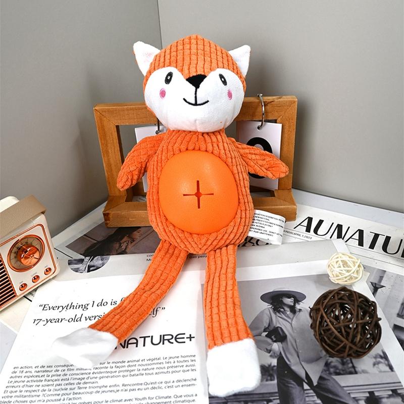Pet Dog Plush Sound Toy Interactive Training Gnawing Doll