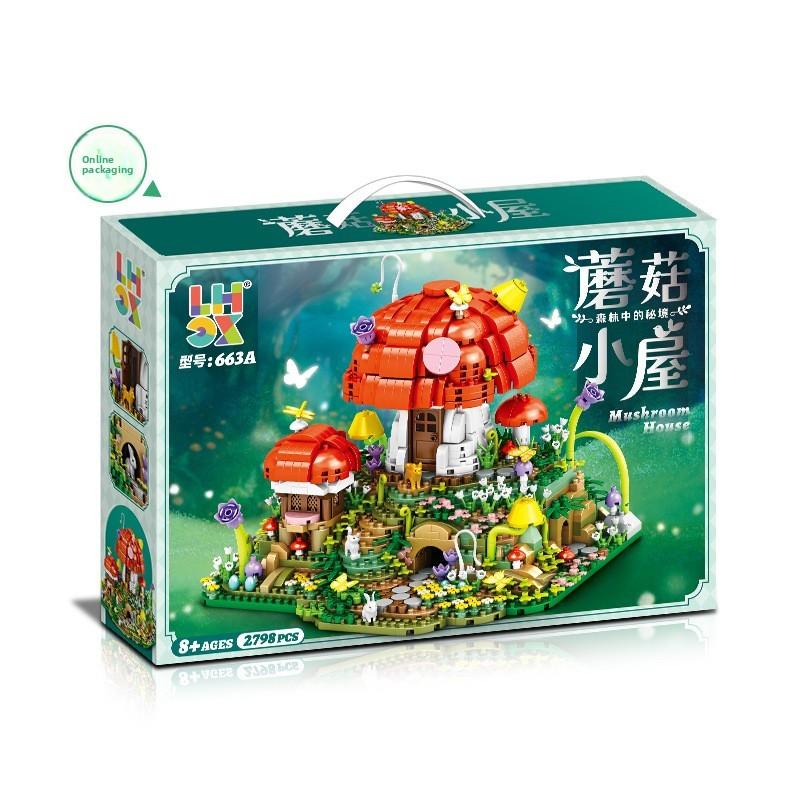 

Mushroom House Micro Plastic Building Blocks For Kids And Adults Play Creative