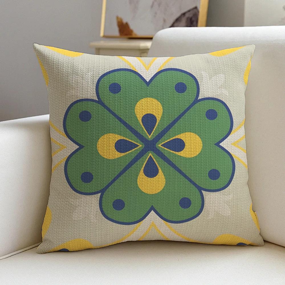 Little Busters Cushion Cover Cushion Cover Pillowcase, Anti-Mite Invisible Zipper, Linen Sofa Cushion