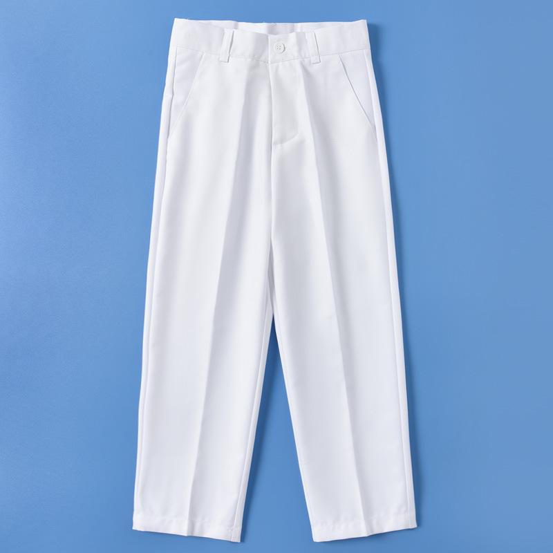 

Летние брюки для мальчиков белого цвета для учеников начальной школы 160 cm белый