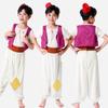 2023 New Halloween Aladdin Genie Prince Children's Cosplay Costume Arabian Nights Full Set Outfit Polyester Fabric
