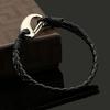 Punk Retro Metal Kreeft Gesp Armband voor Mannen Handgemaakt Gevlochten Leer Was Touw Unisex Cadeau Dagelijkse Feest Sieraden Accessoires