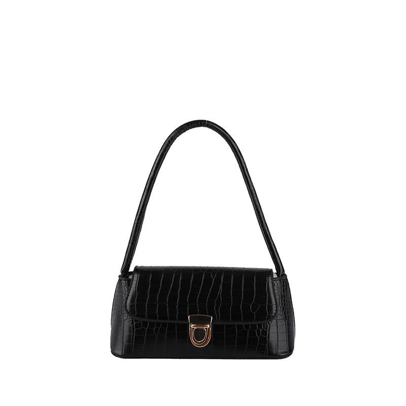 

Женская сумка с модным узором из камня, сумка через плечо с подмышкой чёрный