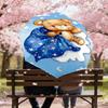 1PC Bear Cloud Umbrella-8-Rib Reinforced, Automatic Open, Lightweight & Durable, Fashion Accessory for Outdoor, J0407