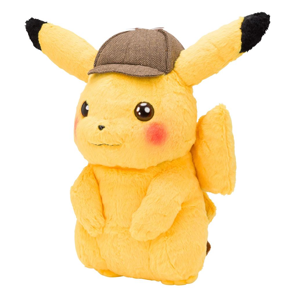 Pokémon Center Original Life-Size Plush Toy "Detective Pikachu" Movie: Pikachu 48.5 X 47.5 X 24 (H X W X D: Cm)