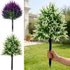 Artificial Lavender Topiary Stake Plant Fake Violet Flower Ground Stake For Garden Yard Patio Lawn Outdoor Landscape Decor