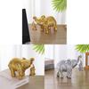 Resin Elephant Craft Figurine With Gold And Silver Finish For Wedding Gifts