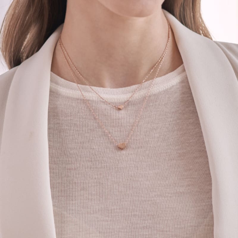 ELLE Jewelry Layered Heart Necklace ELBRNN183