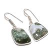 Orecchino Gioiello in Argento Sterling 925 con Pietra Naturale Agata Muschiata 1,46" AE-12431