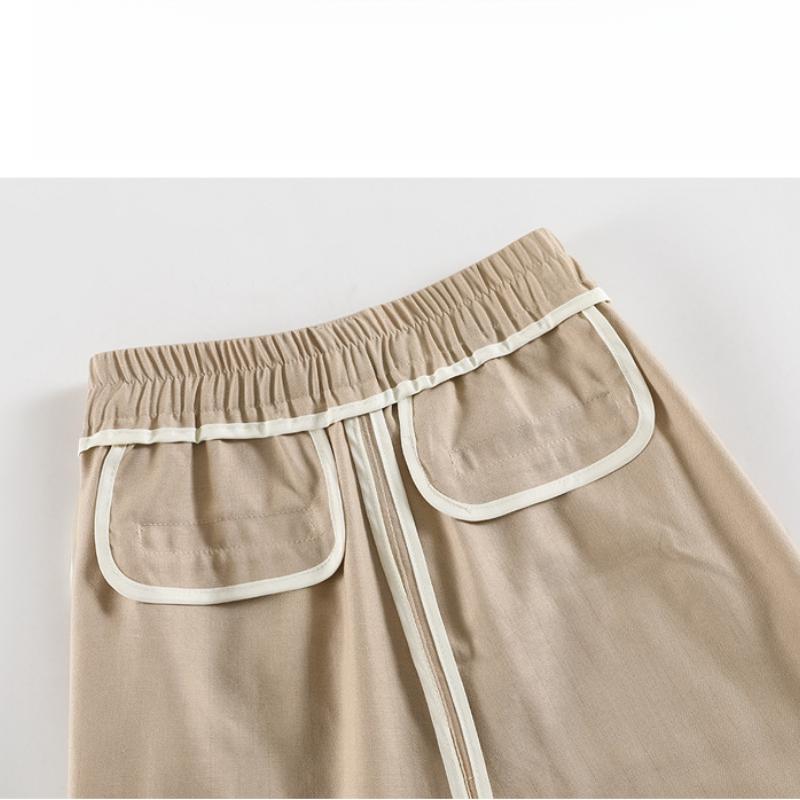 White Tencel Cotton Linen Wide-Leg Pants for Women, Draped New High-Waist Summer Thin Linen Straight Pants