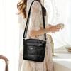 Elegant Vintage Style Shoulder Bag  Faux Leather Multiple Pockets Crossbody Bag  Adjustable Strap  Women's Commuter Work Purse