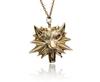 The Witcher 3 Wolf Head Necklace Pendant with Red and Black Eyes