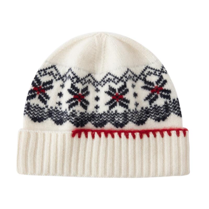 Korean Style 100% Pure Cashmere Knit Hat – Warm, Stylish Ear Protection Skullcap for Couples