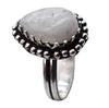 Moonstone Natural Gemstone Antique Silver Plated Ring US Size-8.5 A 776