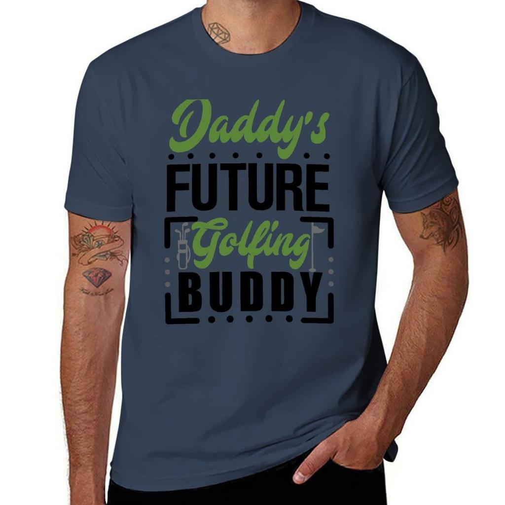 Daddys zukünftiger Golfkumpel T-Shirt Mann T-Shirts für Männer Herren T-Shirt Baumwolle 100% T-Shirt