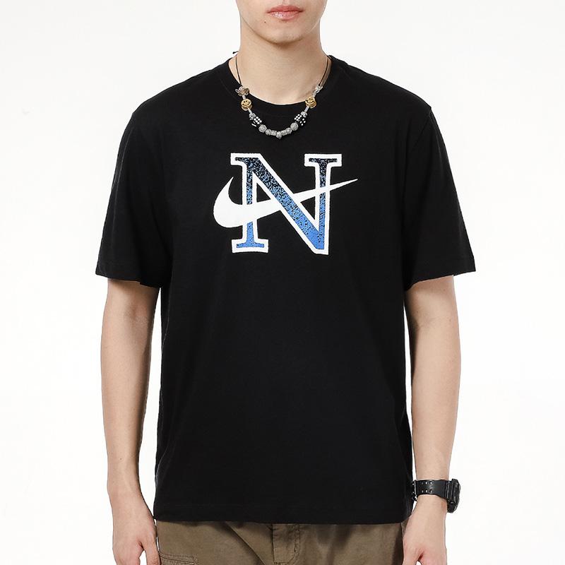 Nike Letter Logo Sport Casual Breathable Short Sleeve T-Shirt Men Tops Black DJ1412-010