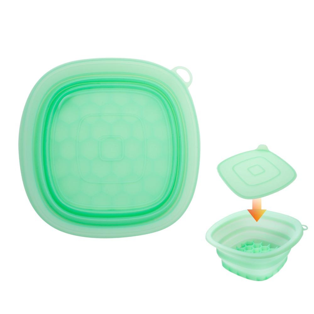 Built-in Ice Tray Portable Ice Basin Foldable Skincare Washbasin Face Dipping Bowl  for Women Girls