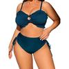Large Size Swimsuit For Women 2-piece Set, Removable Shoulder Straps, Sexy Split Women's Bikini, Vacation Swimsuit