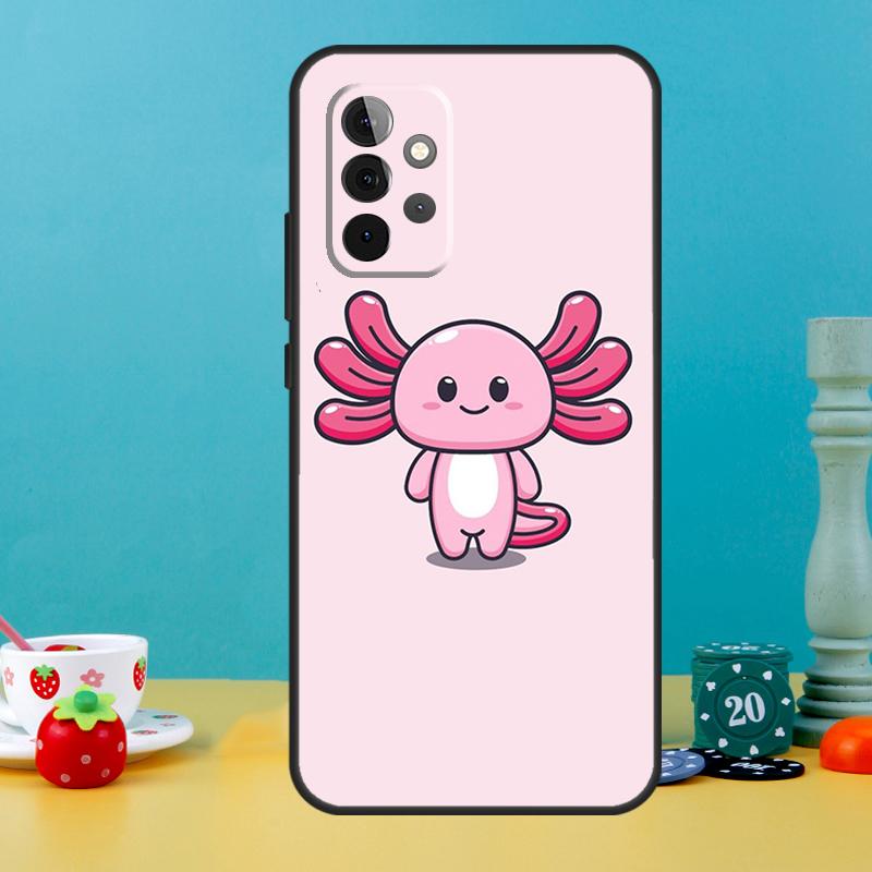 Cute Animal Axolotl Case For Samsung Galaxy A35 A26 A16 A05 A55 A15 A32 A12 A22 A52 A54 A34 A14 A56 A36 A13 A53