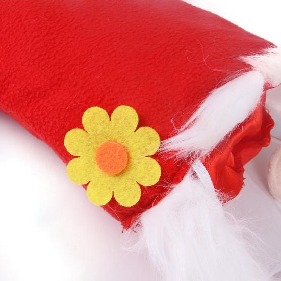 Dog Christmas Hat Pet Santa Claus Hat with Ears And Beard Xmas Costume Headgear for Small Dogs Cats Festive Dress-up Accessories