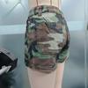 European & American Women's Camouflage Denim Shorts, Casual Comfort with Half Elastic Waistband for Summer.