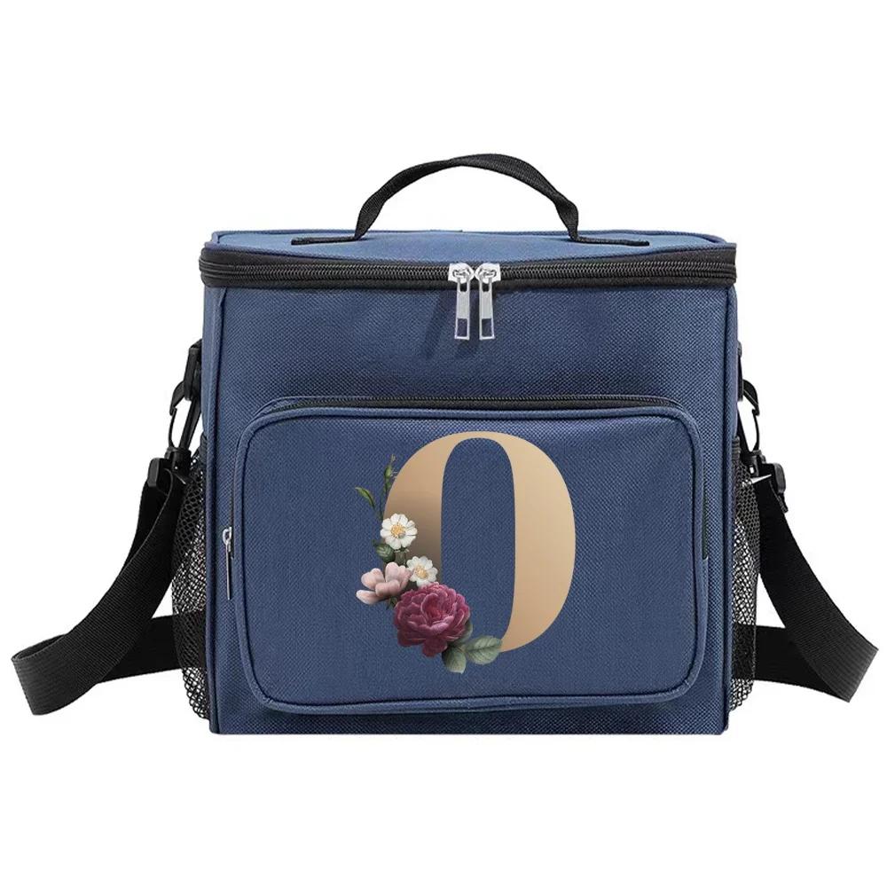 Lunch Bag Insulated Bags Cooler Box Thermal Organizer Handbag Camping Shoulder Storage Lunchbag for Men and Women Gold Series