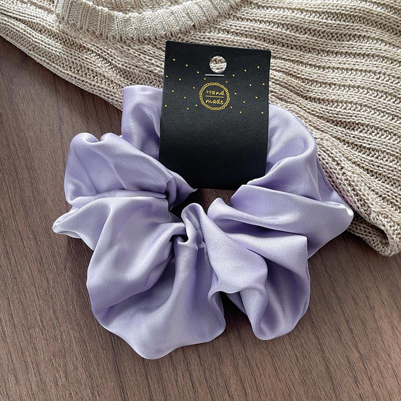 2026 Morandi Jumbo Satin Scrunchie - 15cm, Solid Color, Elegant, High-Quality Hair Tie
