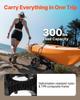 Kayak Cart, 136.1 kg Load Capacity, Foldable Kayak Trolley with 25.4 cm Solid Rubber Tires & 1 Ratchet Strap, Paddle Board Trolley for Carrying