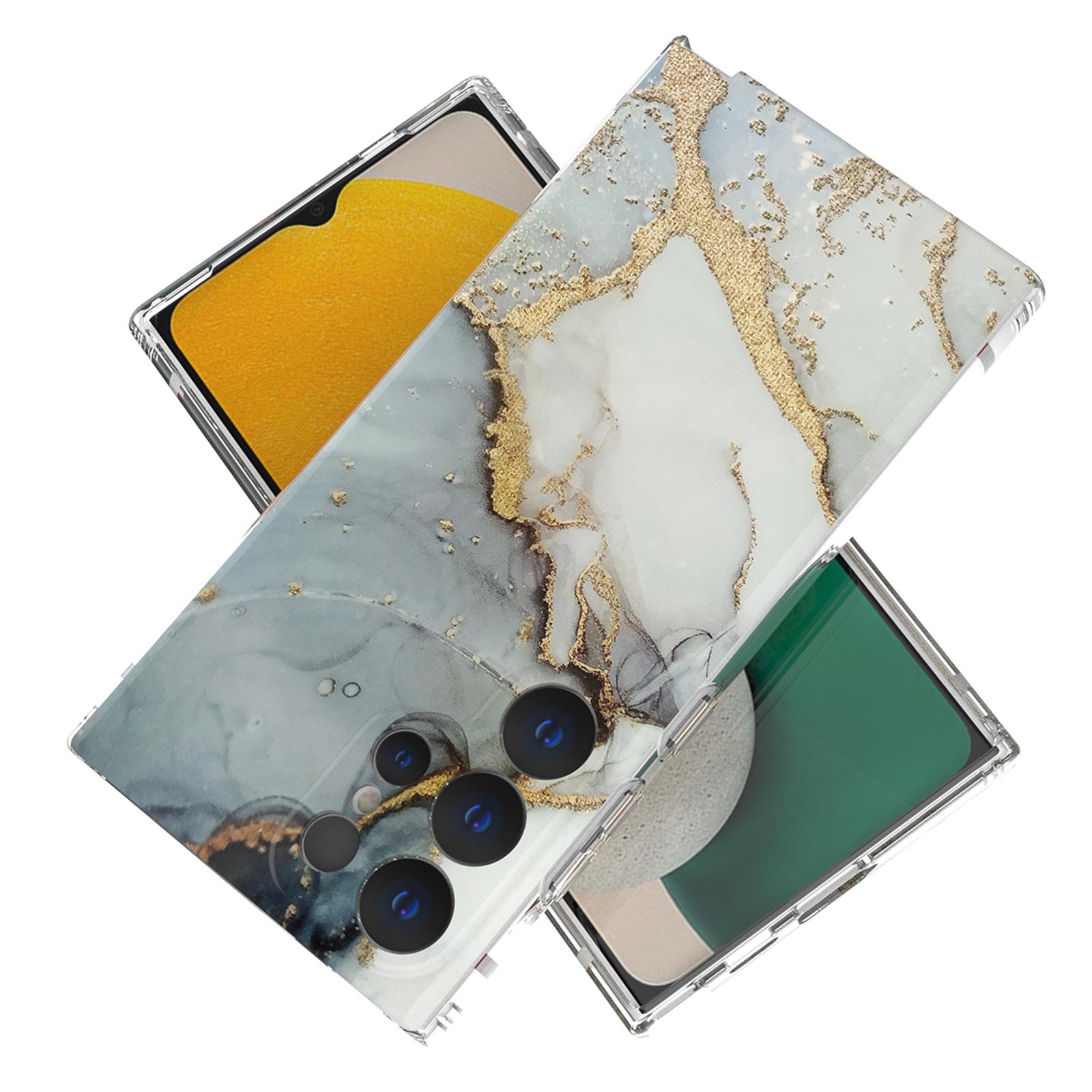 

GW18 Phone Case for Samsung Galaxy S24 Ultra Marble Pattern IMD Phone Cover Style A