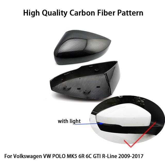 POLO Scirocco EOS Bora Jetta Käfer Passat Sagitar Auto Kohlefaser Rückspiegelabdeckung Für Volkswagen VW Golf 6 Golf 5 Golf 7 CC