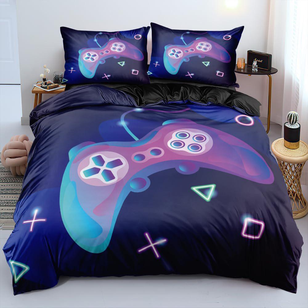 Gaming Console Down Comforter Set Bedding Set 3-piece Duvet Cover Set