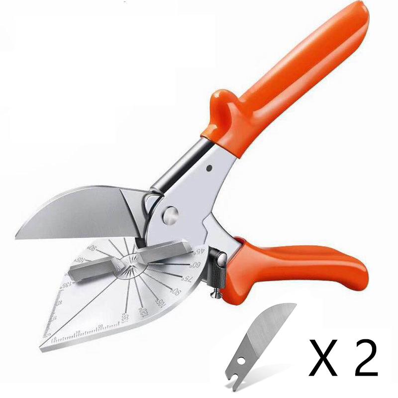 Forbici Taglia Angoli Multi-Angolo Taglio Angolare 45-135 Gradi Taglierino per Angoli Battiscopa Condotti Elettrici Con Lame di Ricambio e Chiave Inglese