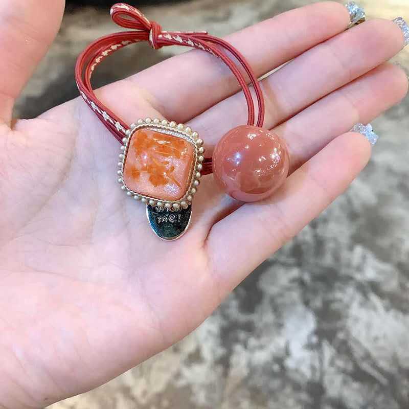 Korean Elegant Hair Rope Bracelet Scrunchie Women Elastic Hair Rubber Bands Accessories For Girls Tie Hair Ring Headdress Holder