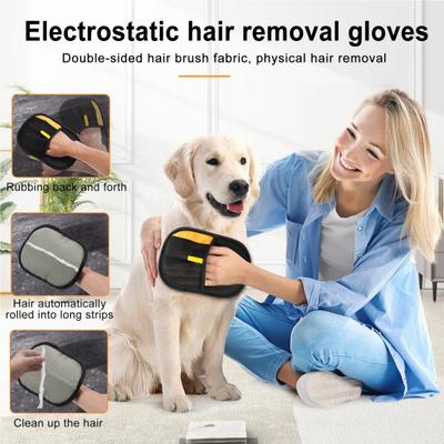 5 Adet/Set Evcil Hayvan Tüyü Temizleyici Yeniden Kullanılabilir Elektrostatik Köpek Kedi Tüyü Alma Eldivenleri Tüy Toplama Aleti Giysi Mobilya Araba Koltukları için