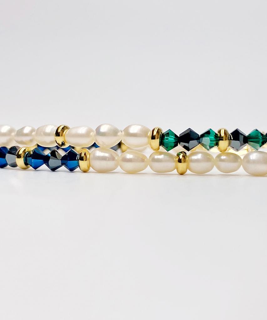 Kudos Freshwater Pearl + Crystal Bead Necklace