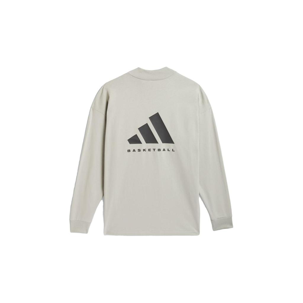Adidas Half High Neck Solid Color Breathable Pullover Long Sleeve T-Shirt Unisex Tops IN9563