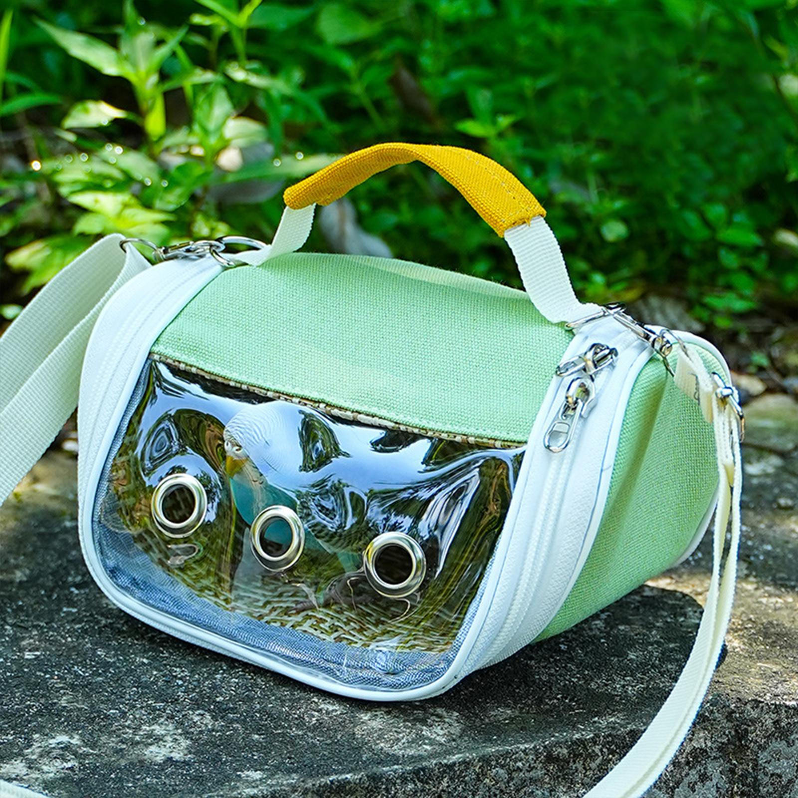 

Переноска для птиц, дорожная клетка, дышащая, с прозрачным окном, сумка для транспортировки мелких животных для канарейки