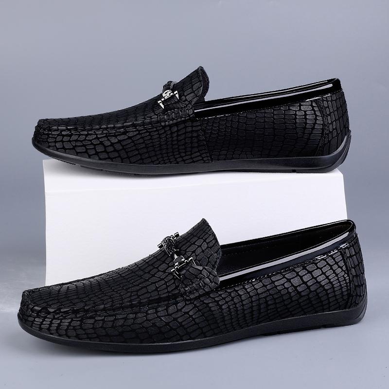 Genuine Leather Mens Shoes Casual Male Soft Sole Comfortable Shoes Men Slip-On Male Loafers Luxury Brand Moccasins Driving Shoes