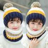 Wintermütze Schal Set Plüschwärmer Kinder Strickmütze Baby Jungen Mützen Kappe Halsschal Handschuh Anzug für Kinder Accessoires 5-12J