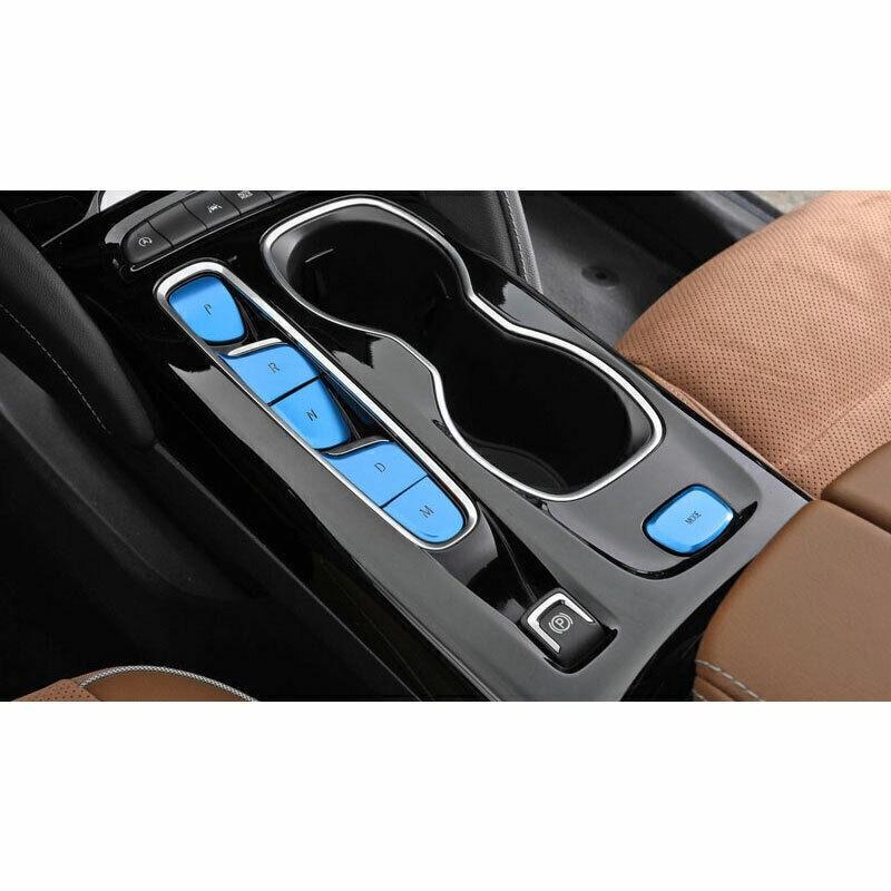 For Buick Envision 2021-2024 Blue Alloy Center Console Gear Shift Panel Trim 7PC