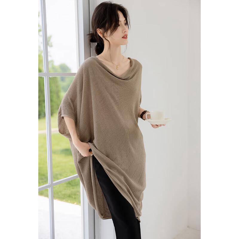 MOKANA Women's V-Neck Short Sleeve Knit Top