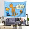 Dog Man Lil Petey And Big Petey Fan Art Tapestry Wall Hanging Aesthetic Home Decoration Tapestries for Dorm Room